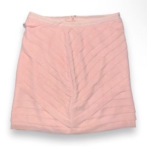 New York & Company Pink Layered Skirt Zipper | women | size:6